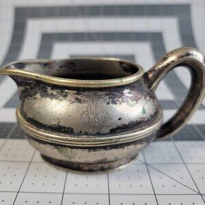 Antique Gotham Nickle Silver USN United States Navy Creamer Cream Pitcher